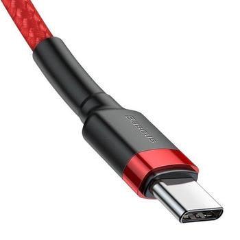 Кабель для быстрой зарядки BASEUS Cafule Cable USB to Type-C Quick Charge 3,0 3 A 1 м Red (CATKLF-B09) - фото 4