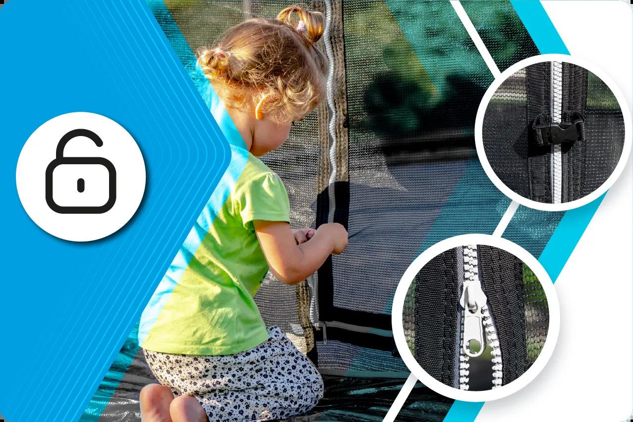 Батут Thunder INSIDE ELITE с внутренней сеткой 16 футов 488 Черный (444053) - фото 5