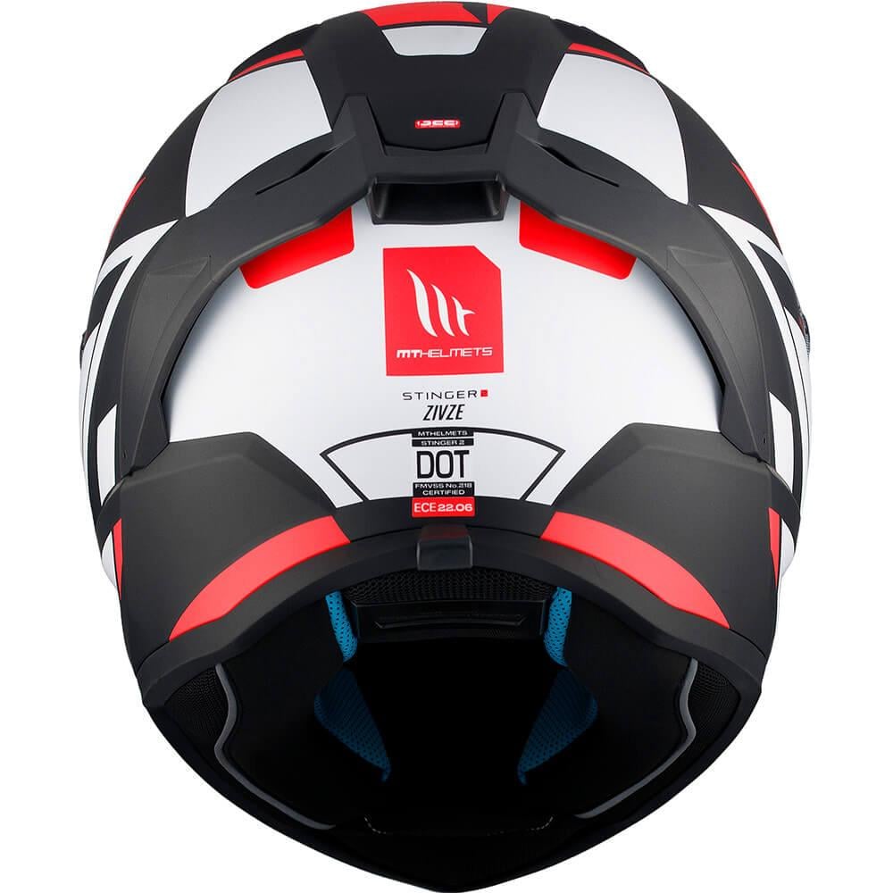 Мотошолом MT HELMETS STINGER 2 Zivze B5 S Matt Red (29252) - фото 7