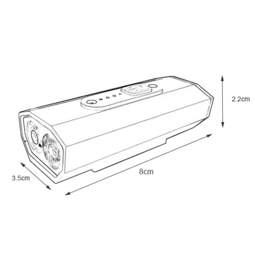 Велофонарь BK-08/01 Pro-2XPE ALUMINUM индикация заряда Waterproof - фото 6