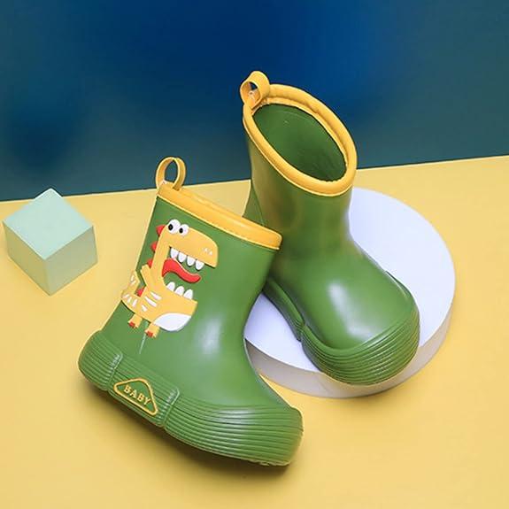 Сапоги детские для мальчиков с Динозавром резиновые водонепроницаемые р. 28 18 см Зеленый (D-0003) - фото 2 Сапоги детские для мальчиков с Динозавром резиновые водонепроницаемые р. 28 18 см Зеленый (D-0003) - фото 2