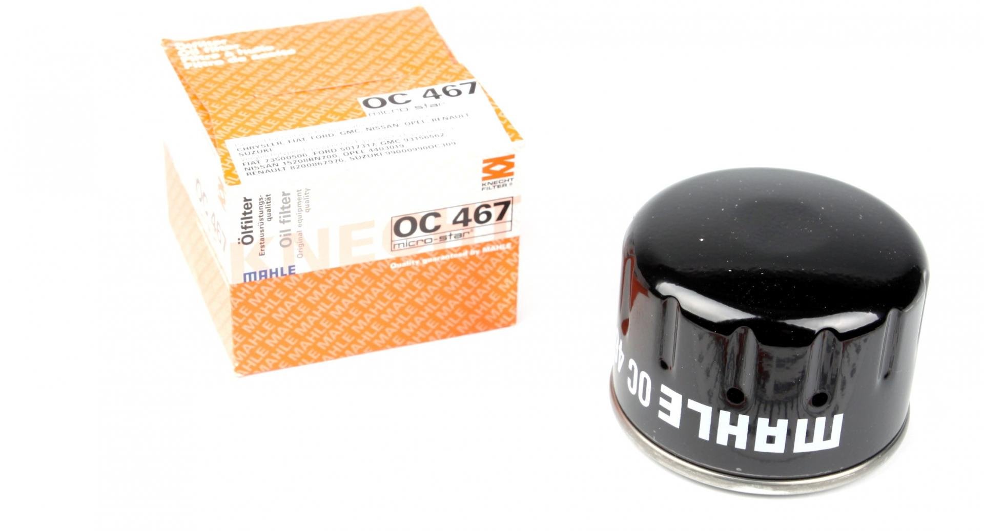 Фильтр масляный KNECHT для Renault Kangoo/Trafic/Opel Vivaro 1,9D/1,5dCi/1,4i/1,6i 55 мм (OC 467)
