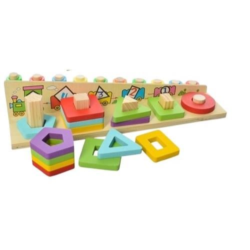 Деревянная игрушка Limo Toy Геометрика складывание (MD 2068)