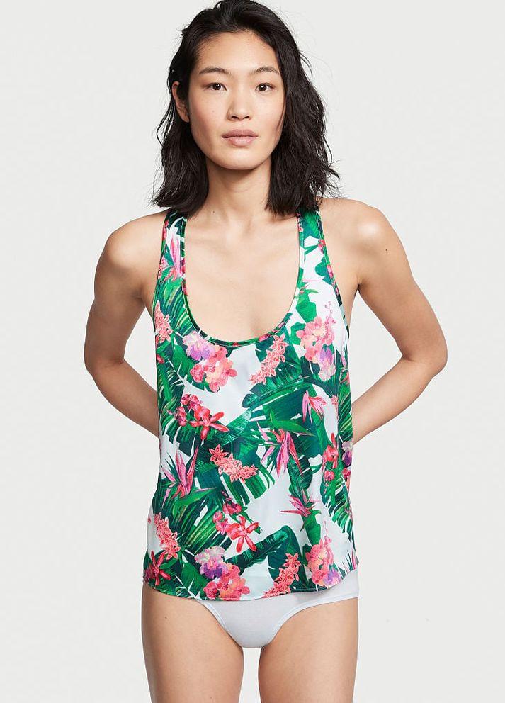 Пижамная майка Victoria's Secret Satin Racerback Satin Racerback Tank L Зеленый (2003318626)