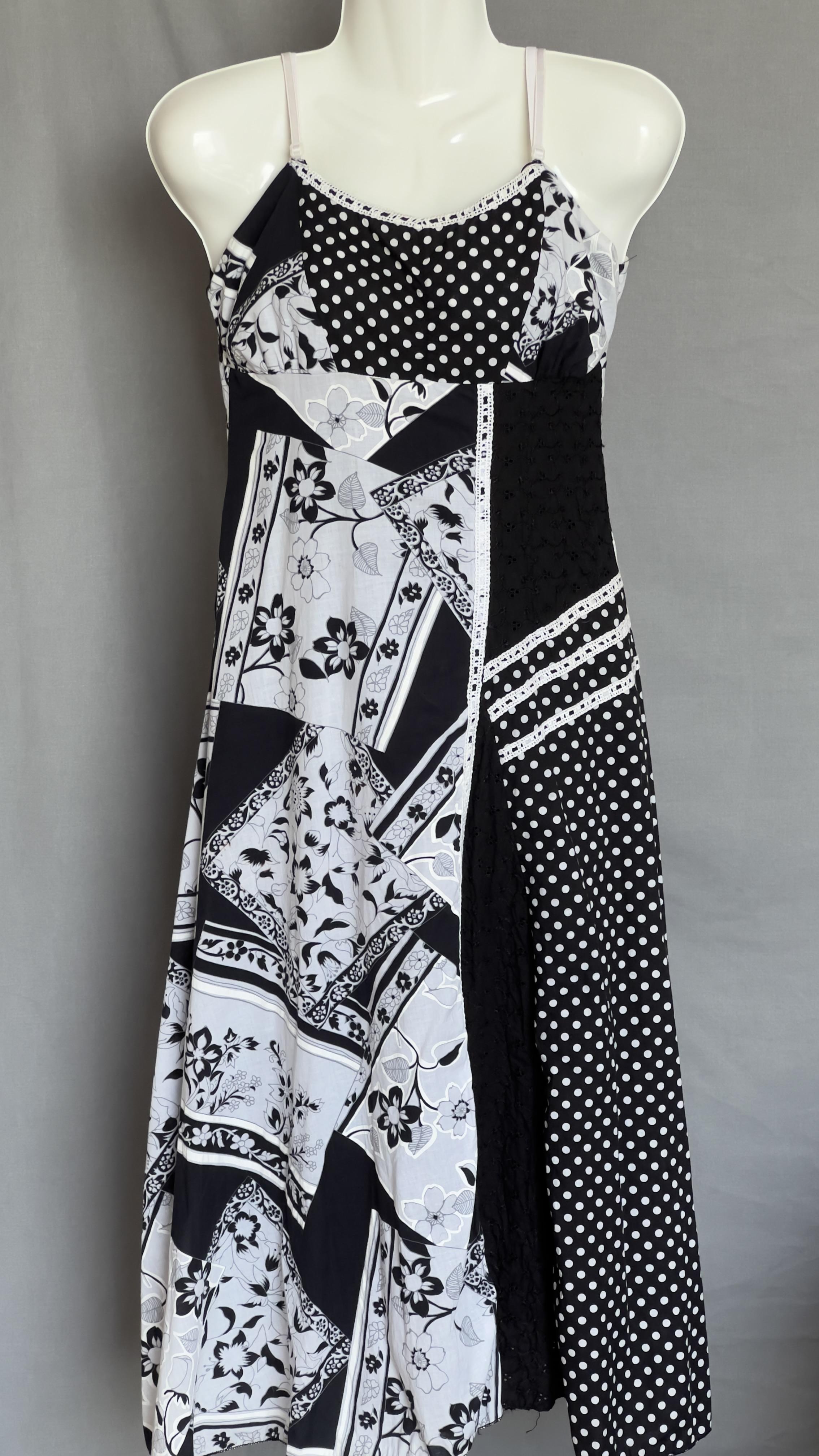 Сарафан Migi на бретелях S Чорно-білий (1408136)