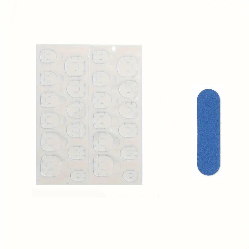 Накладні нігті Вишеньки з клейовими пластинами 24 шт. Нюд із червоним (2743174702) - фото 8