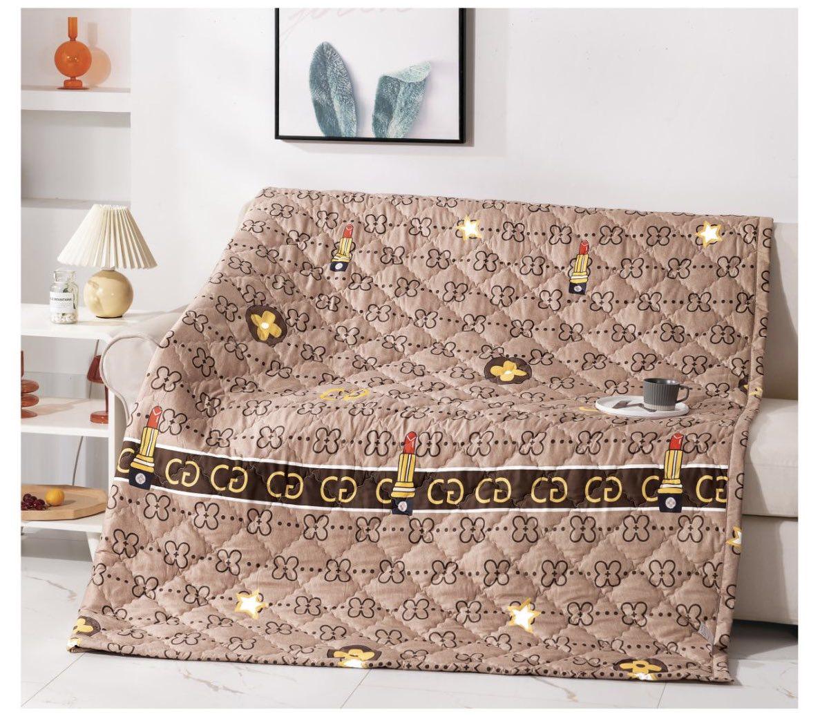 Покривало Koloco двостороннє 160х210 см Кофейний