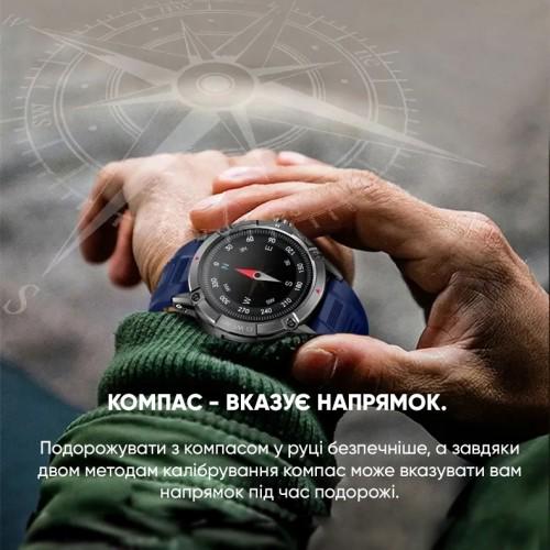 Водонепронікний cмарт-годинник з компасом Modfit Expedition Black (20358842) - фото 6