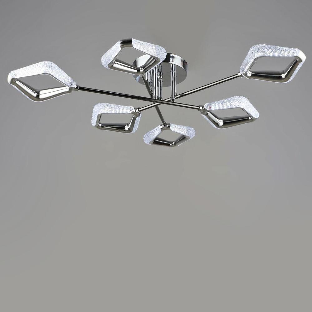 Люстра потолочная LED Light House SRS-20003/6 CH/BK 36W Хром