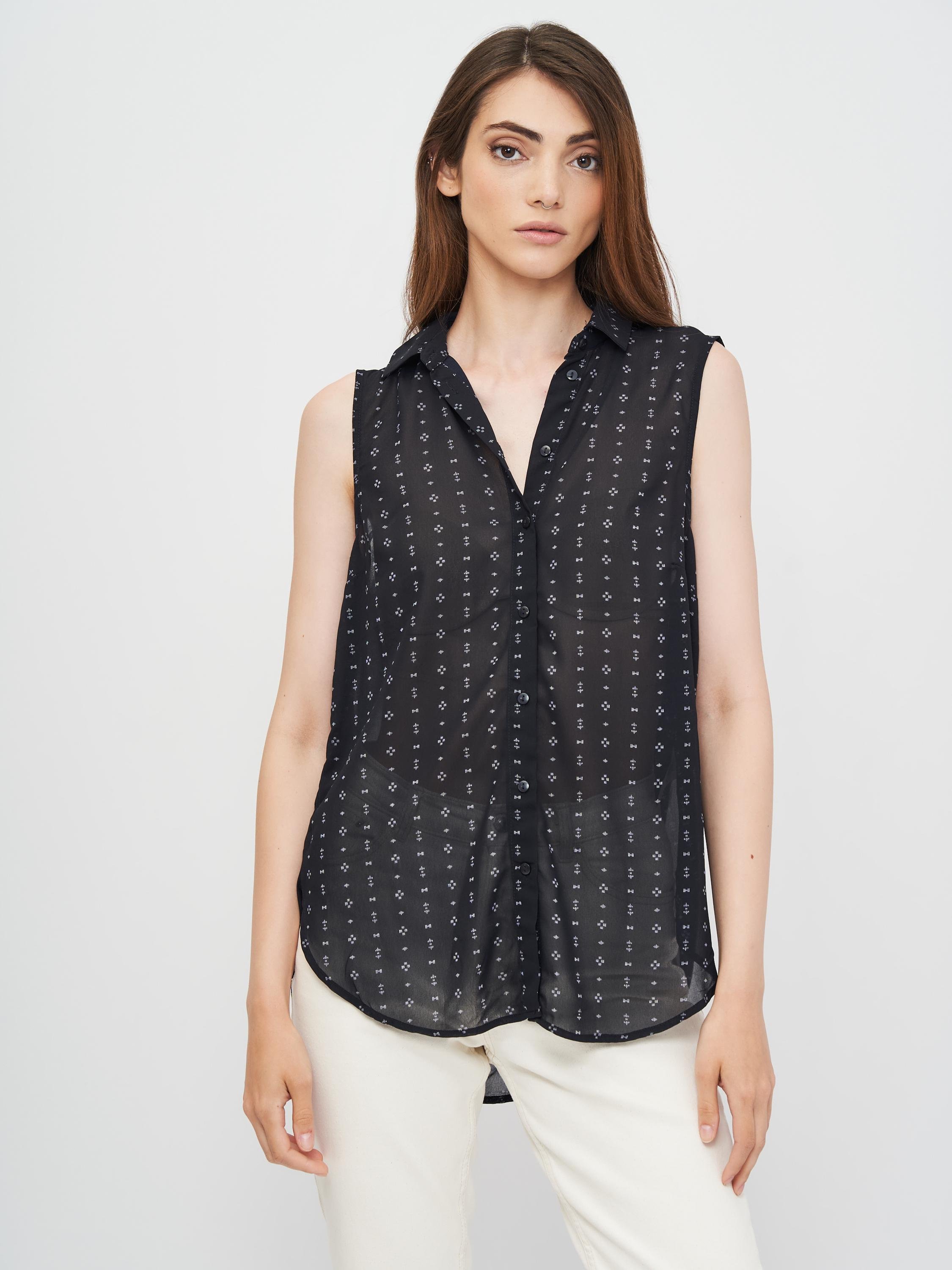 Блуза без рукава р. 34 Черный (7519960log)