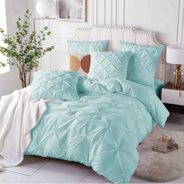 Комплект постельного белья Koloco однотонный стёганый Люкс сатин 8078 Полуторный Бирюзовый (DR009345) Комплект постельного белья Koloco однотонный стёганый Люкс сатин 8078 Полуторный Бирюзовый (DR009345)