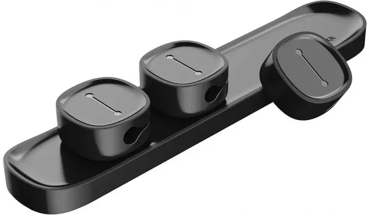 Держатель-зажим для кабеля магнитный BASEUS Peas Cable Clip ACWDJ-01 Black