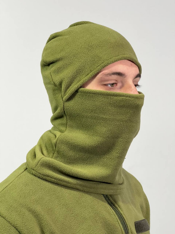 Балаклава теплая флисовая для военных Олива