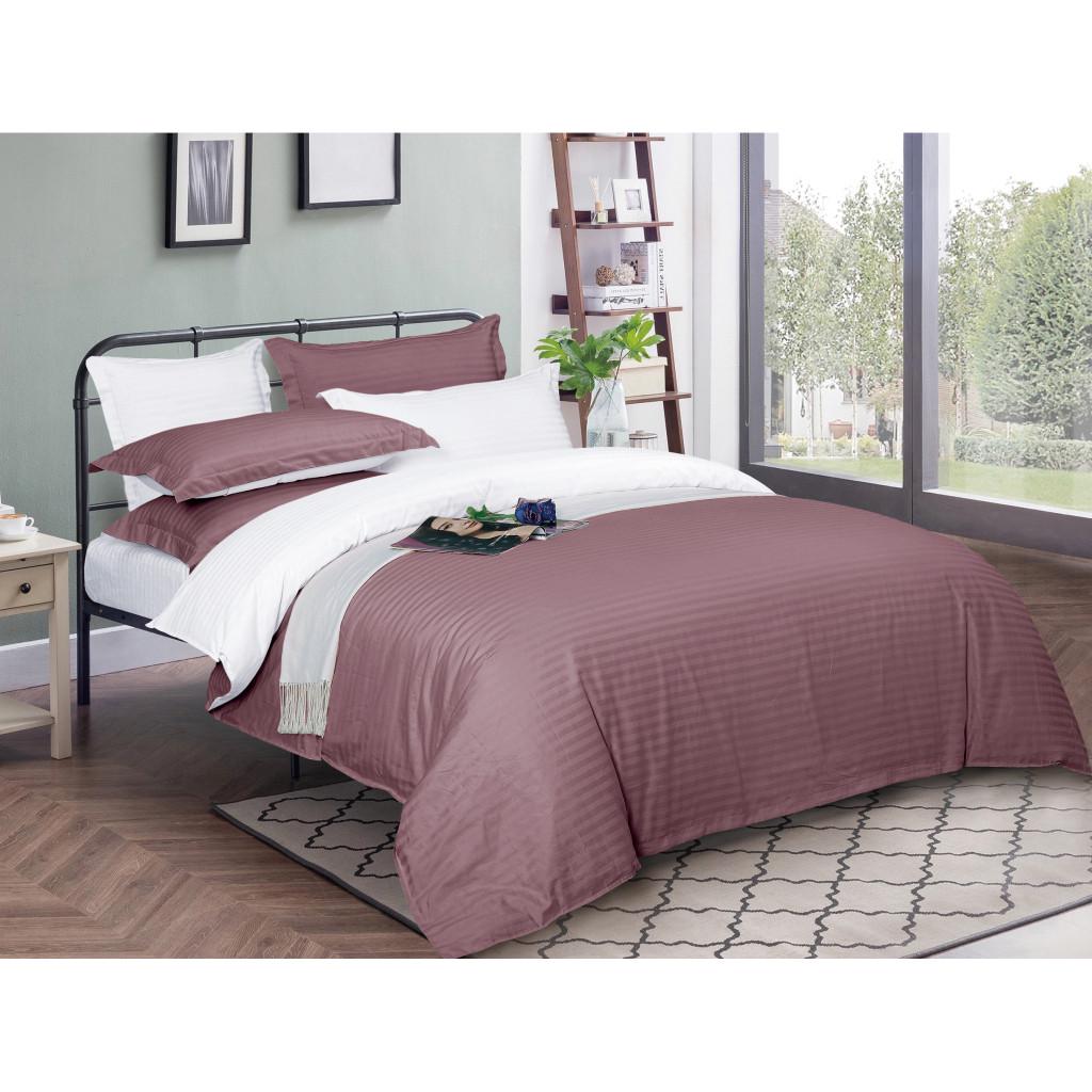 Комплект постельного белья MirSon 30-0008+30-0001 Bethseda satin-stripe двухспальный 175х210 см (215855)