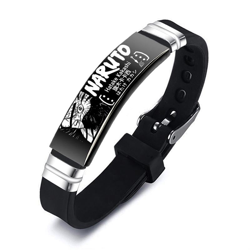 Браслет Hatake Kakashi из медицинской стали на силиконовом ремешке 20 см (BSS-116)