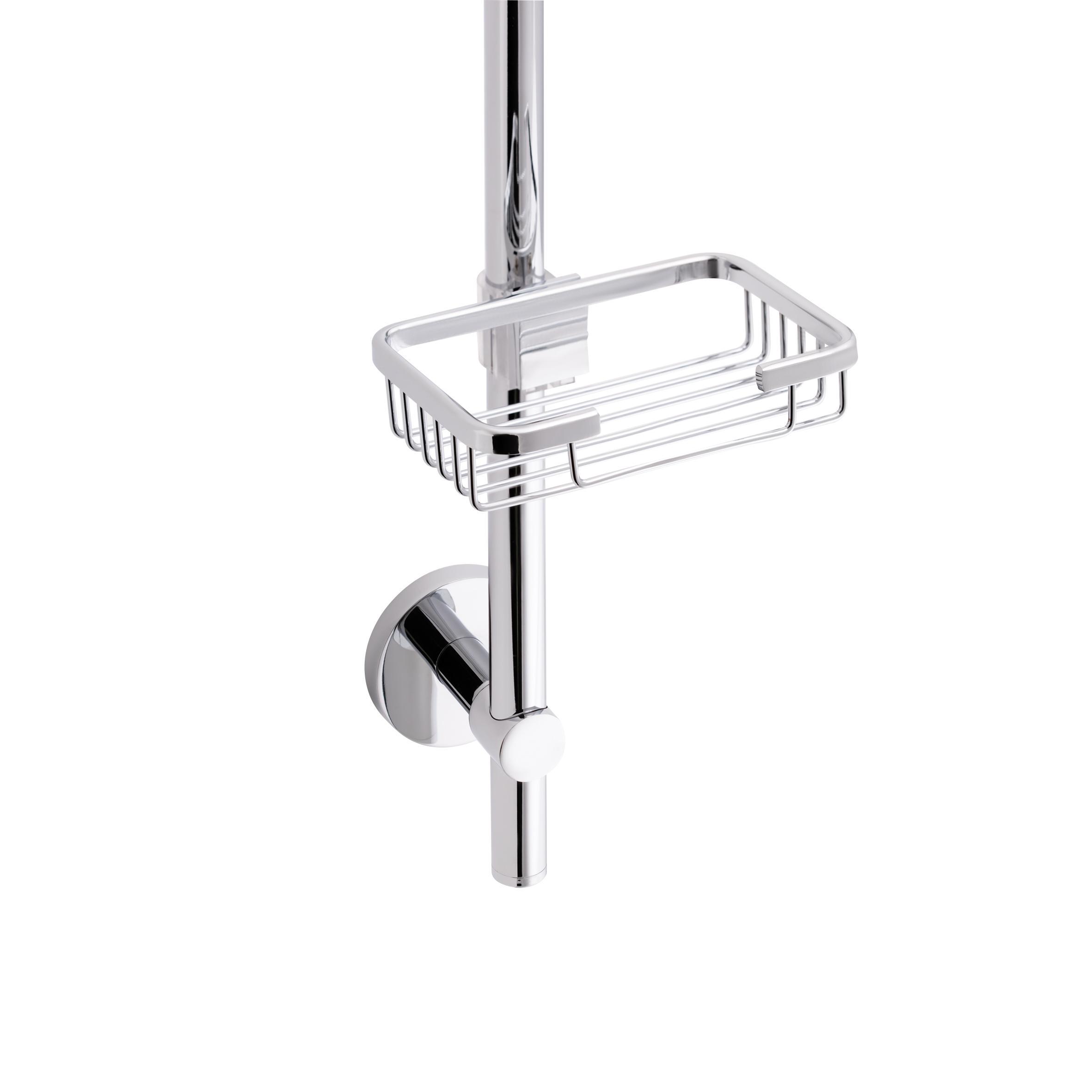 Стойка Qtap Sprha округлая с полочкой 700 мм Chrome (QT003) - фото 4 Стойка Qtap Sprha округлая с полочкой 700 мм Chrome (QT003) - фото 4