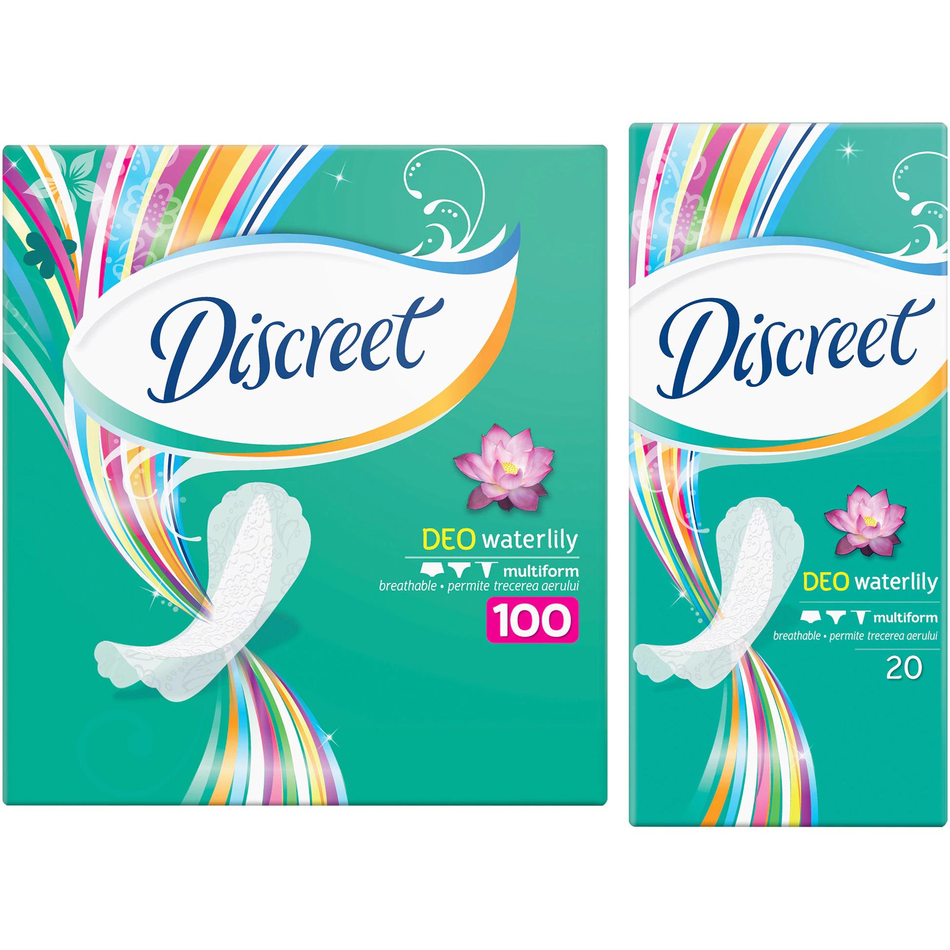 Прокладки гігієнічні щоденні Discreet Multiform Deo Water Lily 120 шт. - фото 1