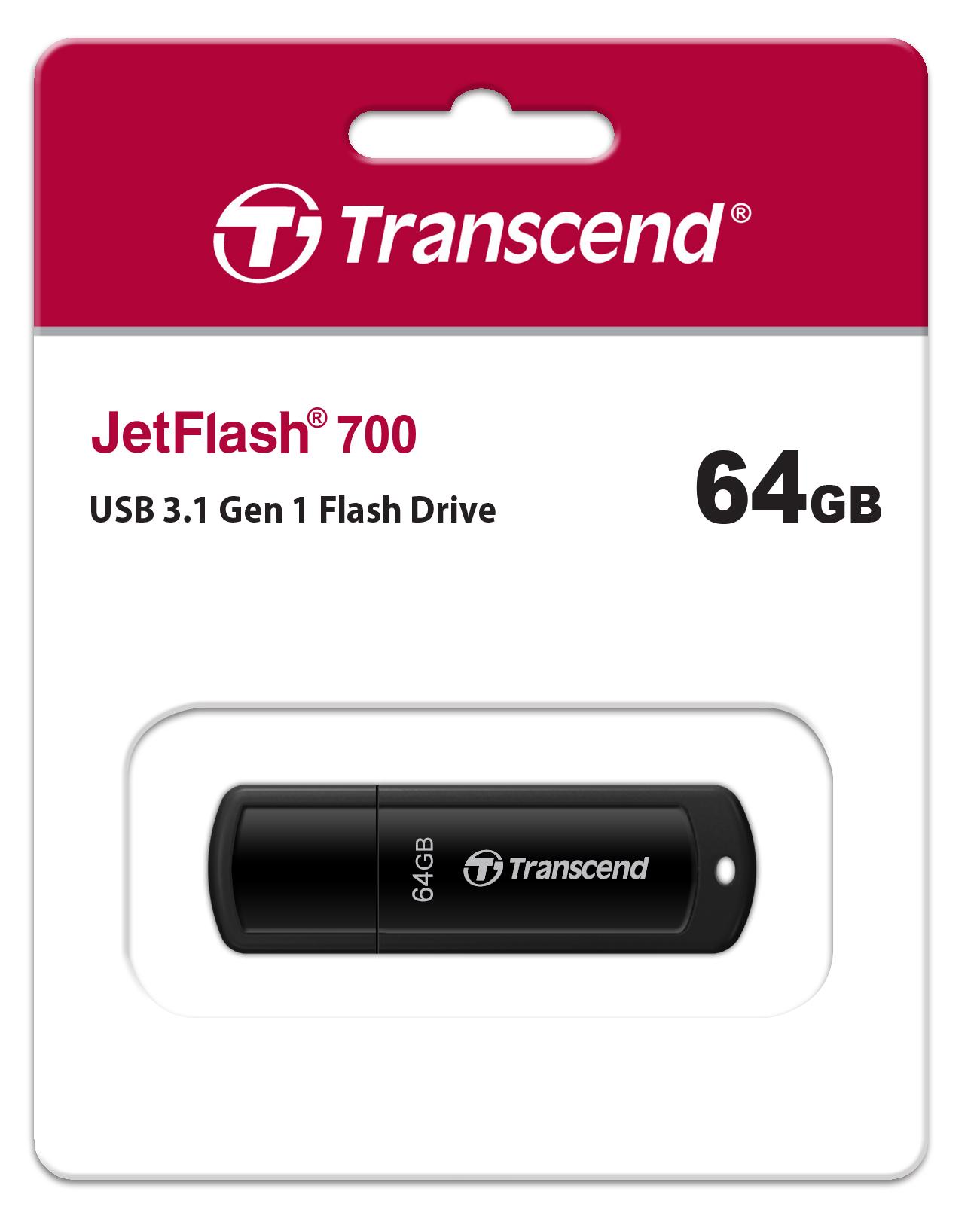 Флеш-пам'ять USB Transcend JetFlash 700 64 Гб Чорний (TS64GJF700) - фото 3