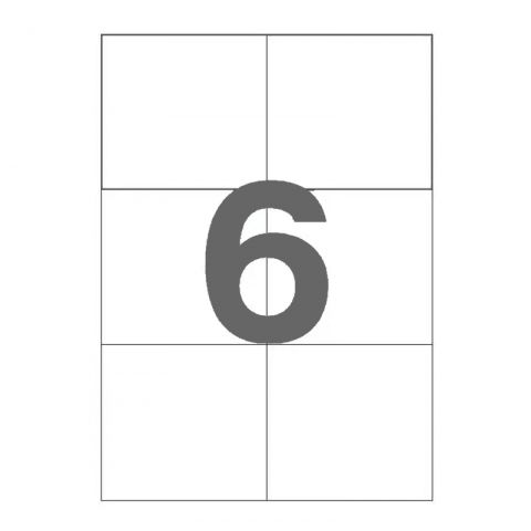 Папір самоклеючий А4 100 аркушів по 6 наклейок 105x99 мм