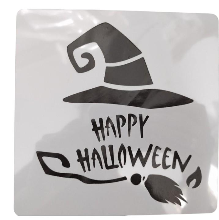 Трафарет на Хеллоуин 15x15 см Серый (7620/5)