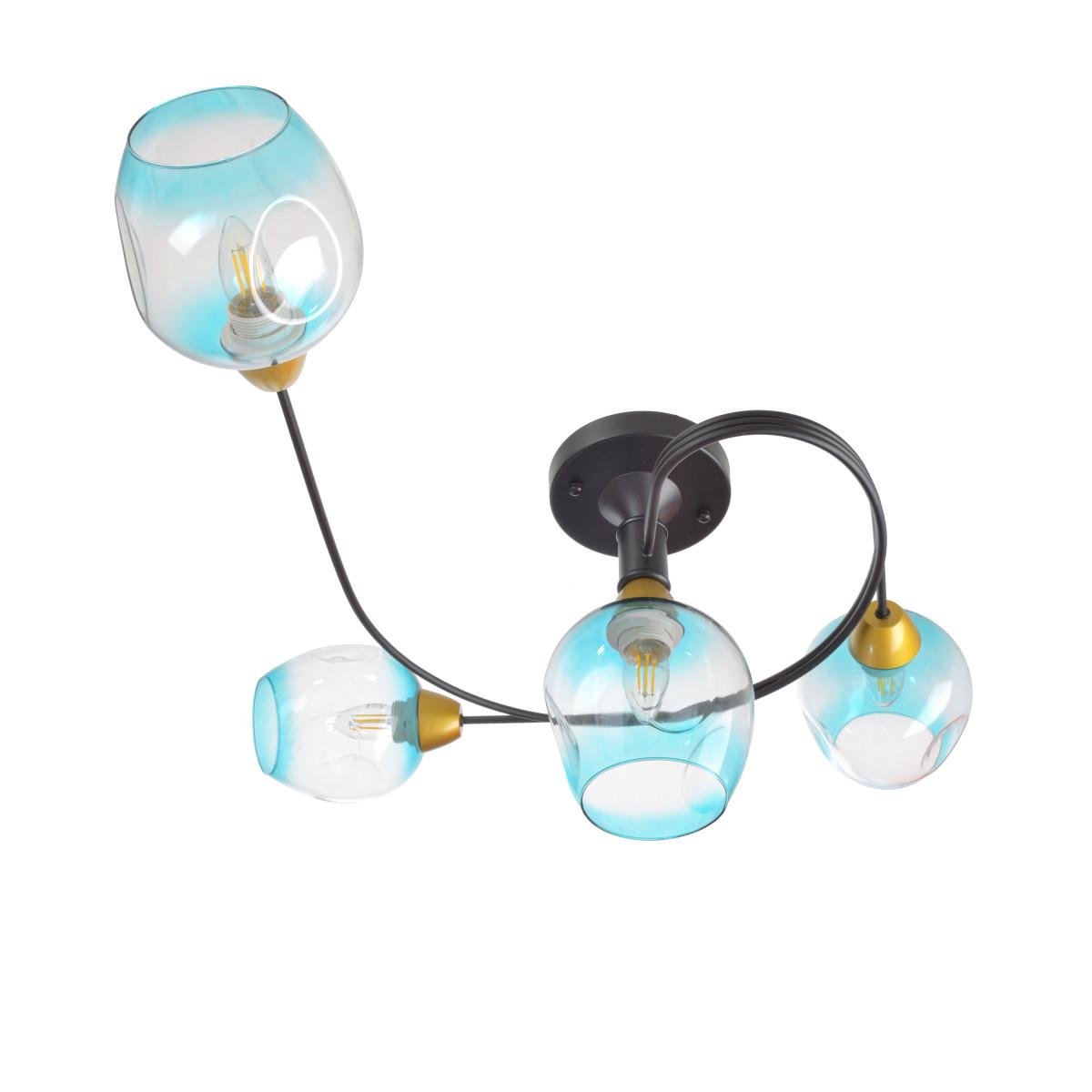 Потолочная люстра Brille BR-01 611C/4 E27 BK/BL