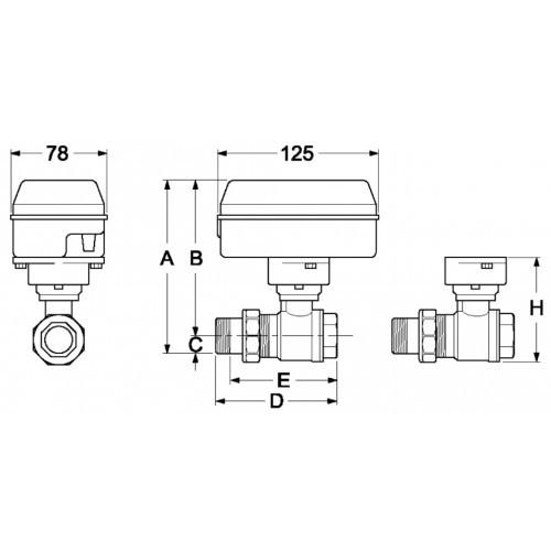 Кран кульовий з електроприводом Honeywell Resideo SPDT 220В ДУ 30 1 1/4" (HAV32) - фото 4