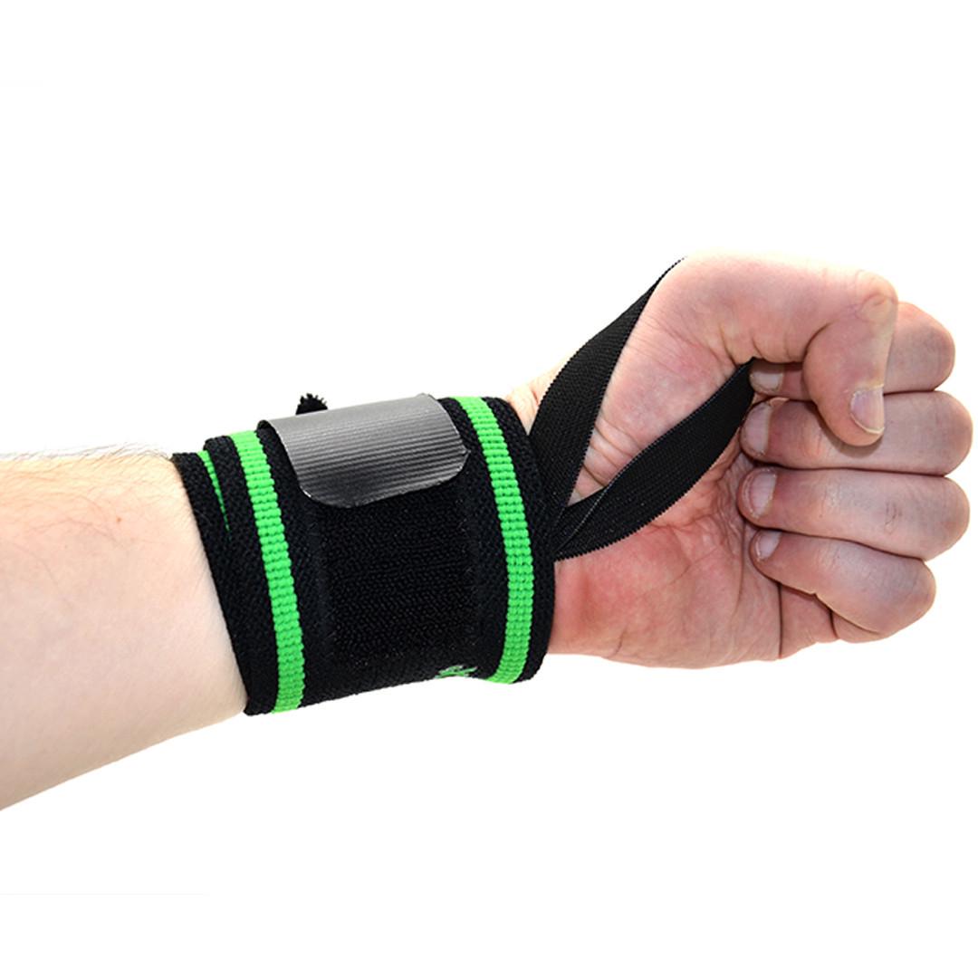 Бинты кистевые MadMax MFA-298 Wrist Wraps 2 шт. 18" Black/Green (A-012673) - фото 4