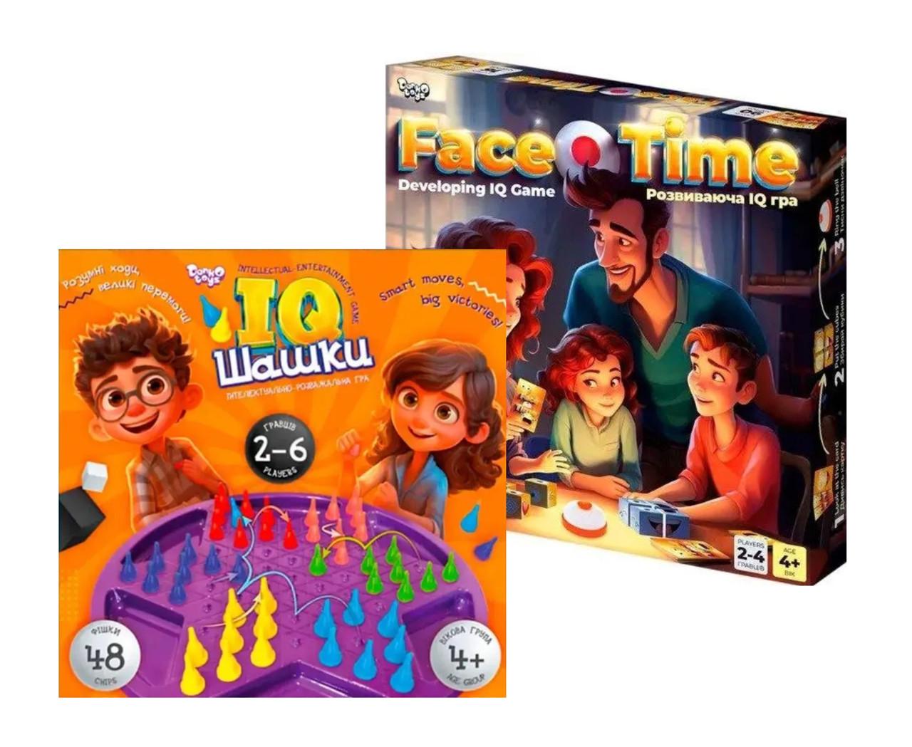 Комплект IQ-ігр Danko Toys Face Time та IQ Шашки від 4-х років (2883717856)
