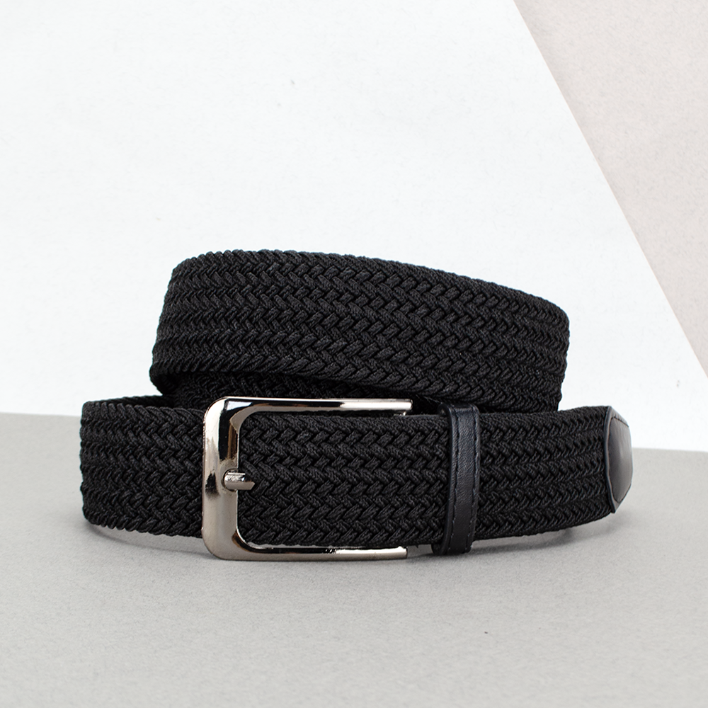 Ремень резинка мужской PS-40044 плетеный 130 см Черный (2430456423)