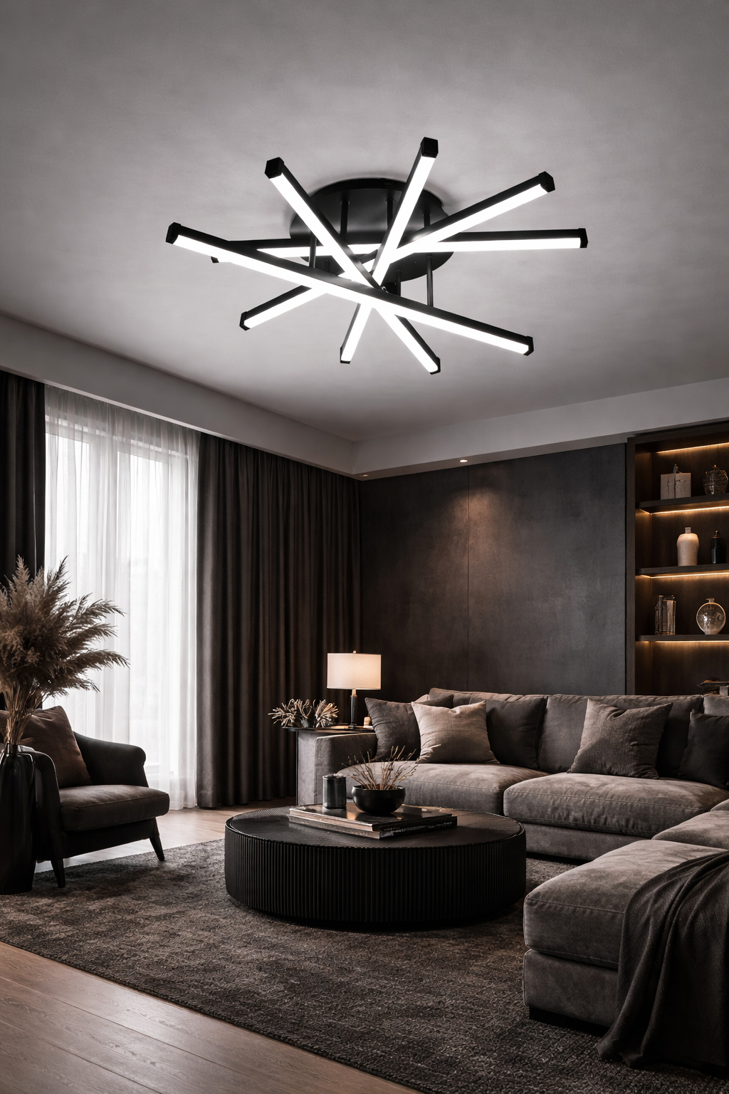 Люстра Urban Light Grid LED 3 режима 79W (20313/5BK)