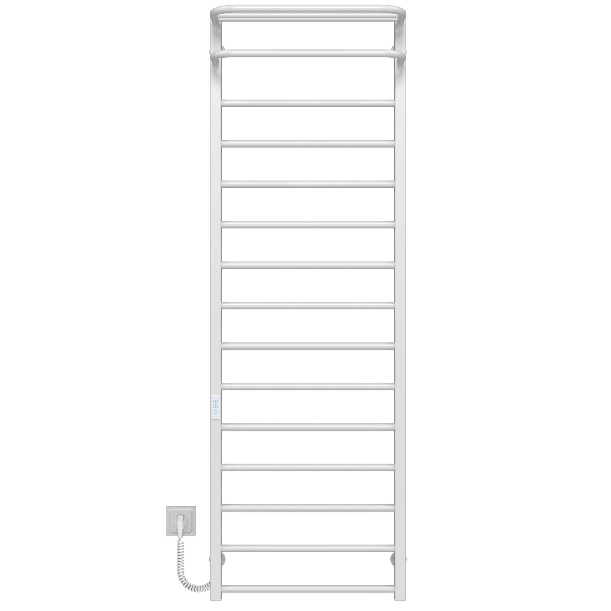 Полотенцесушитель электрический Deffi Lux Hotel П15 WD04 левое подключение нержавеющая сталь 400х1600 мм Белый (A.LH.160.40.15.E.W.L.4)