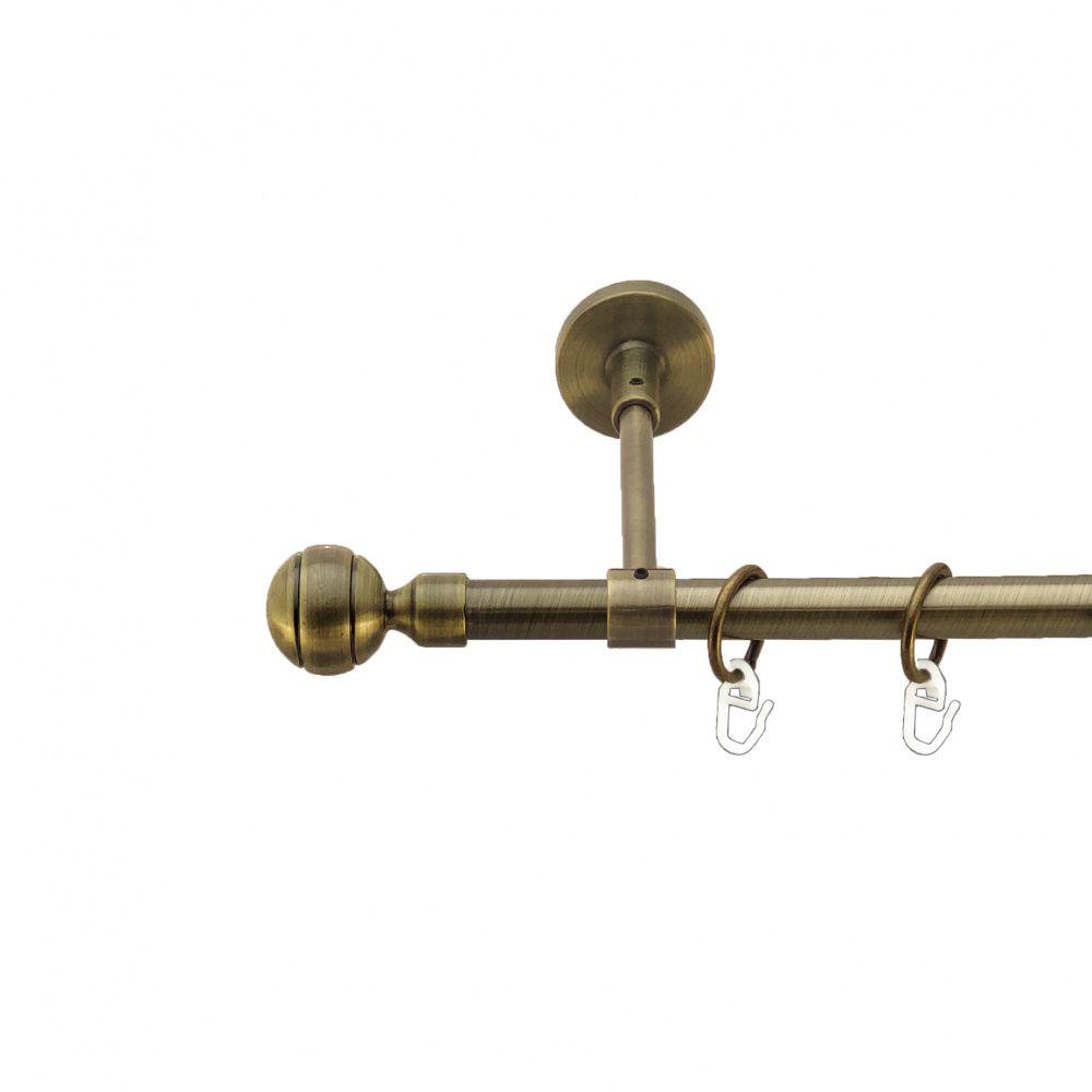 Карниз для штор Orvit Паола однорядний гладкий 16 мм 160 см Антик (7282222)