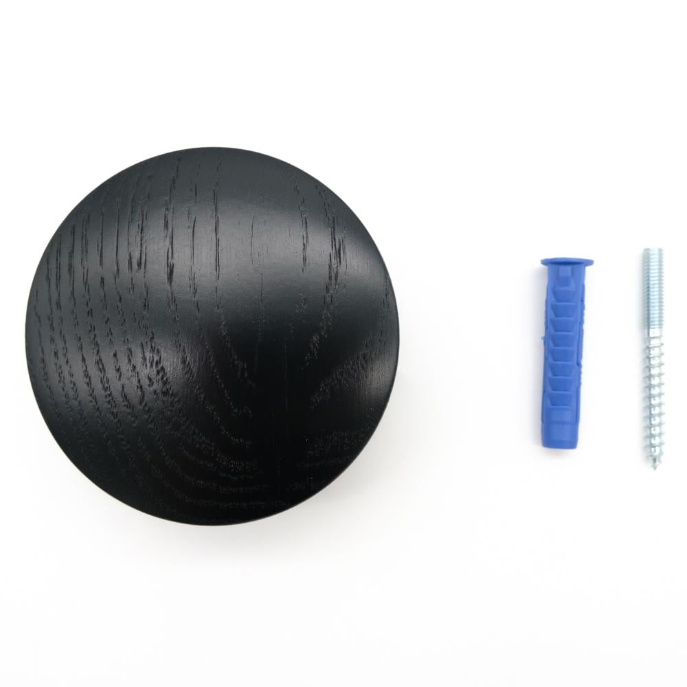 Гачок дерев'яний меблевий для одягу ø90 мм 1 шт. Чорний (48903) - фото 5 Гачок дерев'яний меблевий для одягу ø90 мм 1 шт. Чорний (48903) - фото 5