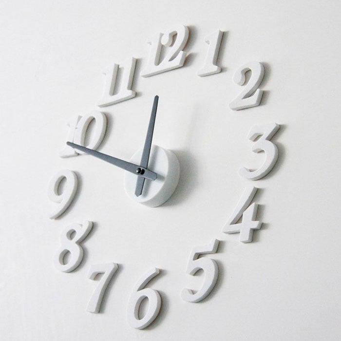 Часы настенные 3D Time Арабские 60 см Белый