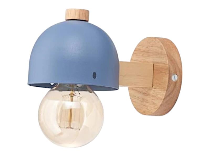 Бра White Mushroom Wood Blue (WL-000110/Blue)