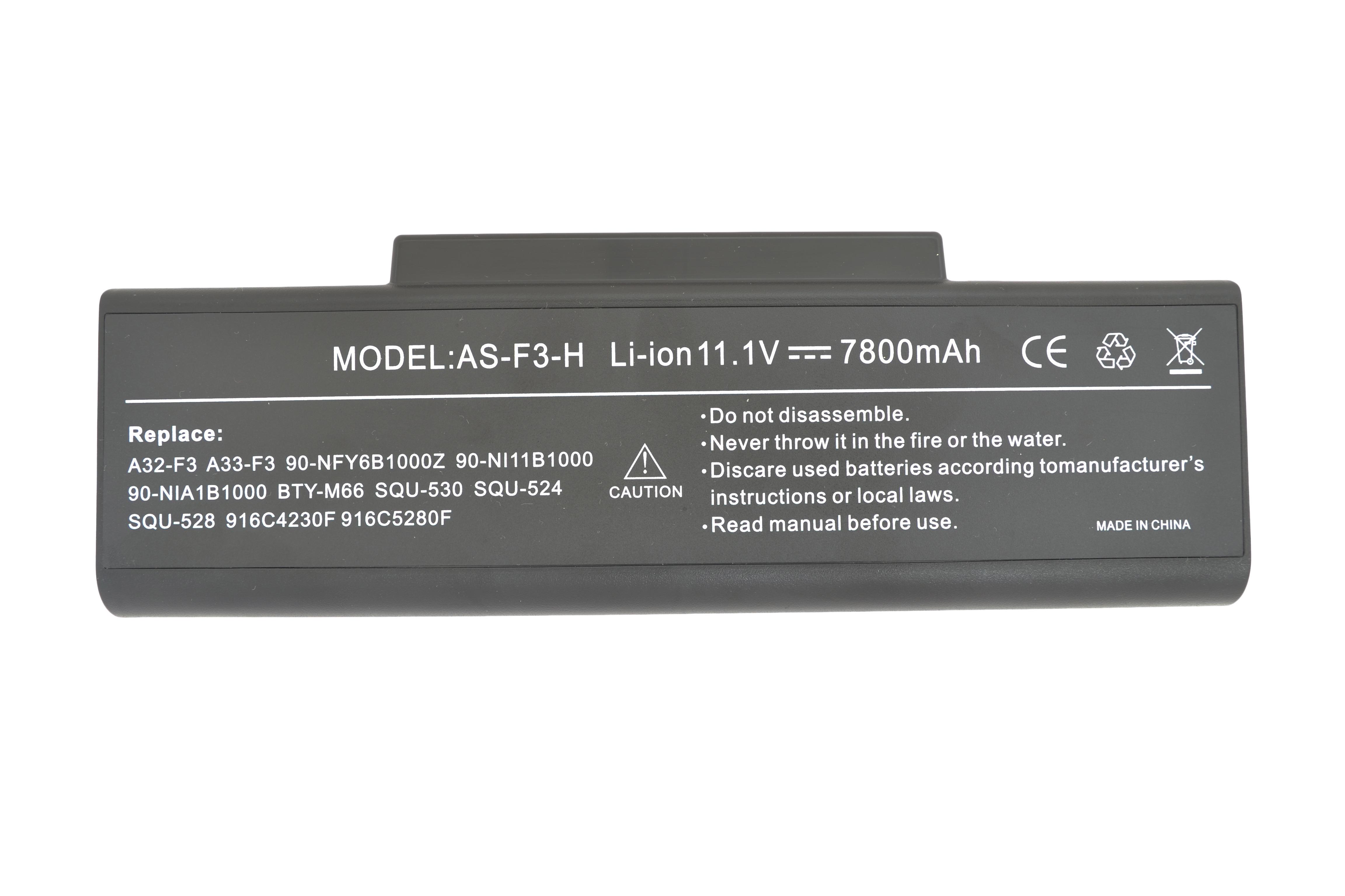 Аккумулятор для ноутбука Asus A32-F3 A9 11,1 V 7800 mAh (004564)