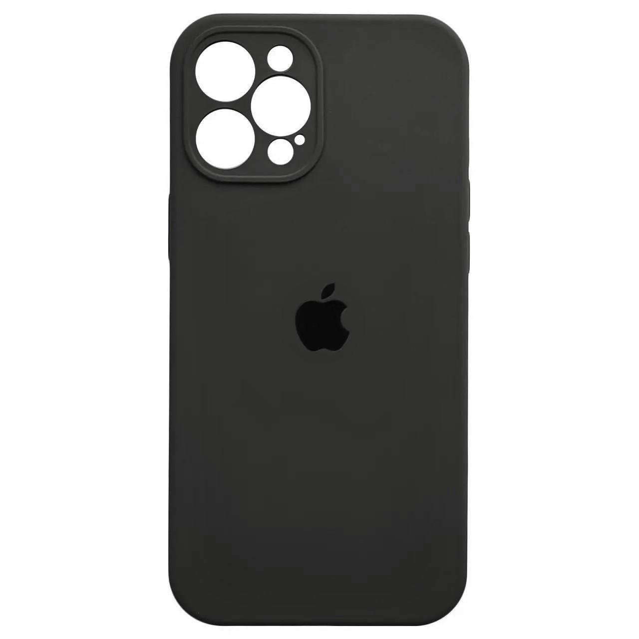 Силіконовый Чохол Накладка Закрита Камера Silicone Case Full Camera Для iPhone 13 Pro Max Space Gray