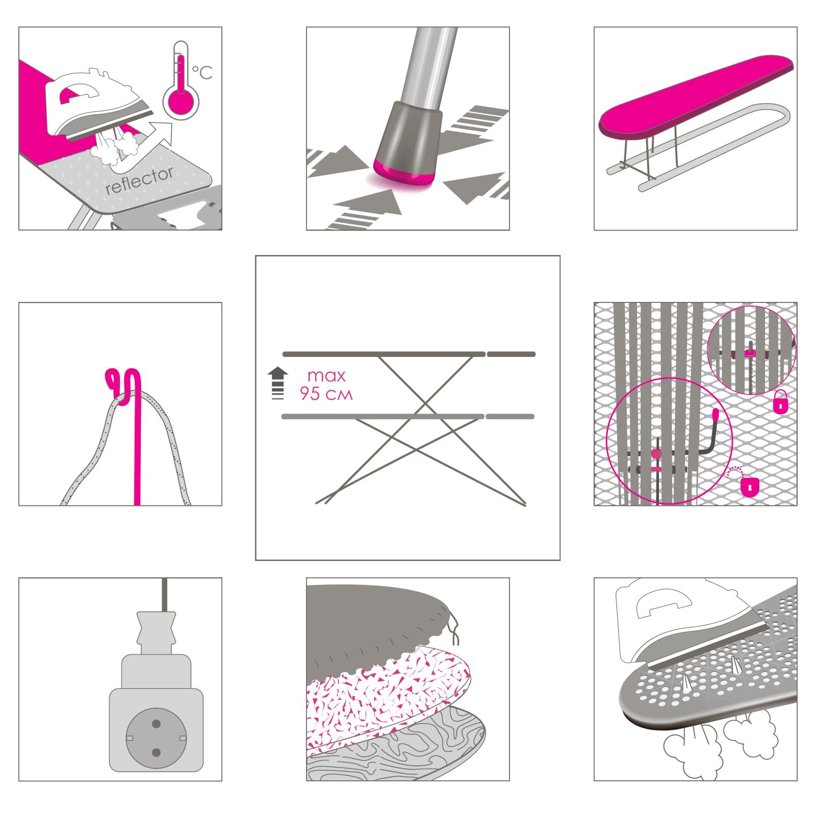 Прасувальна дошка REFLECTOR new Eurogold R22858F1 - фото 5 Прасувальна дошка REFLECTOR new Eurogold R22858F1 - фото 5