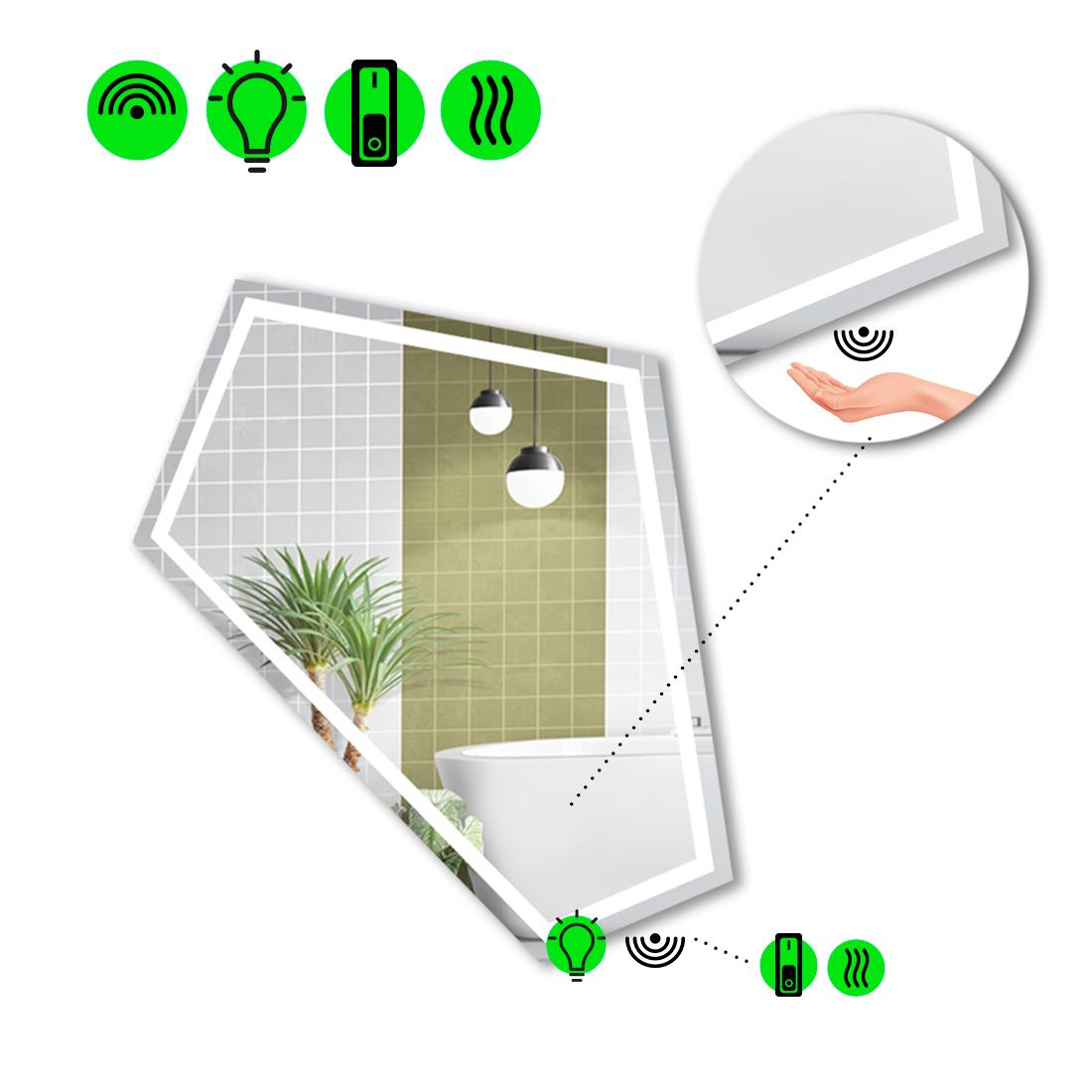 Дзеркало з LED підсвіткою Modulo 1 з ІЧ вмикачем 140x120 см
