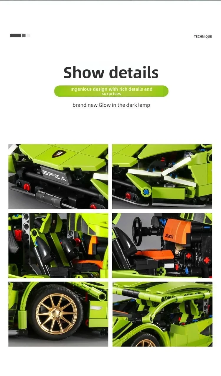 Конструктор Lamborghini 1280 деталей (30220274) - фото 10 Конструктор Lamborghini 1280 деталей (30220274) - фото 10