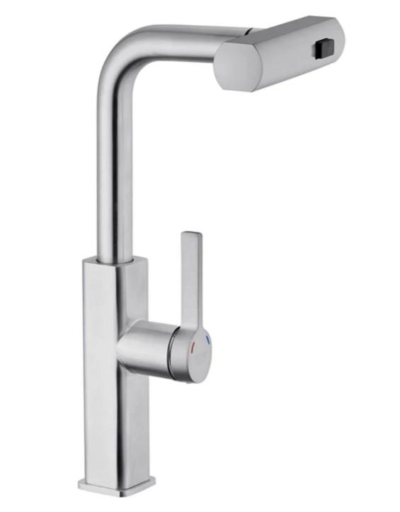 Смеситель для кухни с выдвижным изливом Kroner KRP Edelstahl Klassisch ESG03918 (60101)