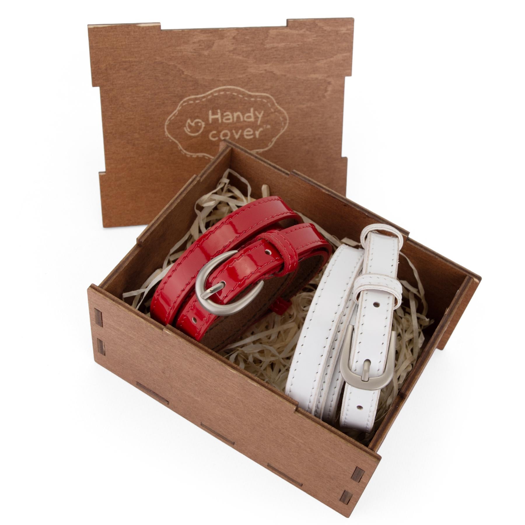 Подарочный набор женский №101 ремни в коробке Красный/Белый (2904153414)