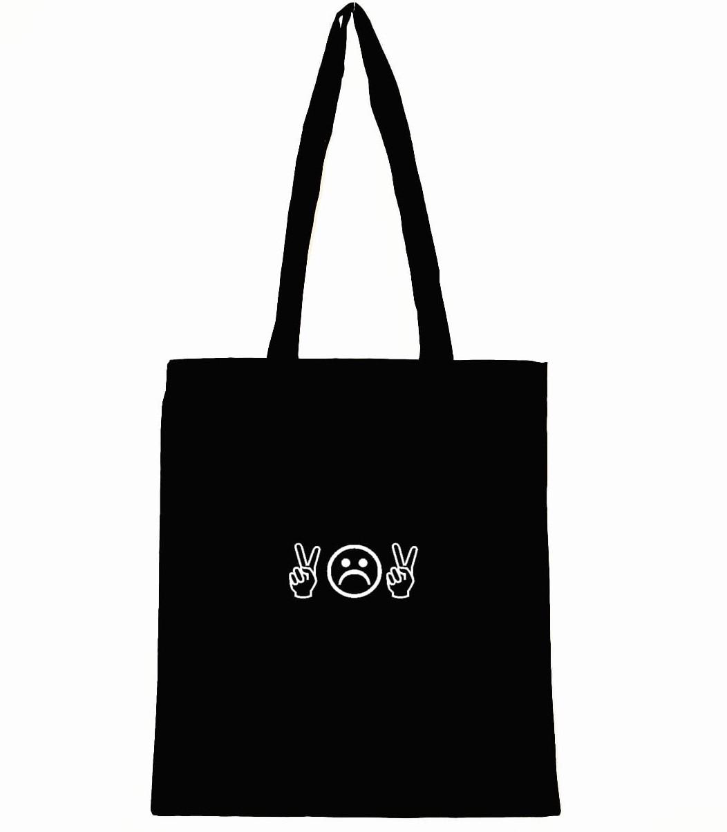 Эко-сумка с принтом Sad smile (859) Эко-сумка с принтом Sad smile (859)