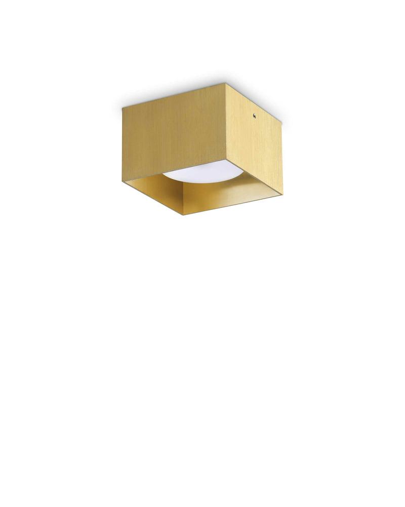 Точечный светильник Ideal Lux 317502 Spike pl1 square GX53 1x15 W IP20 Brass (317502-Ideal) - фото 1