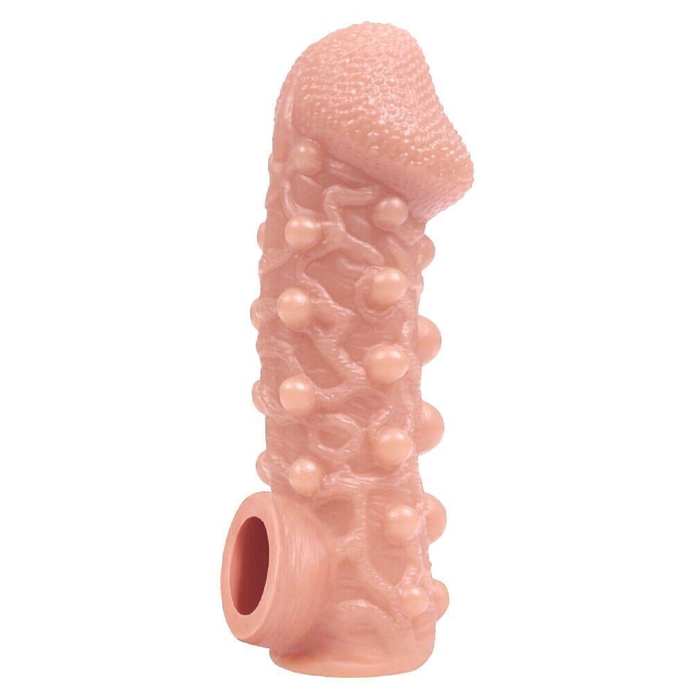 Насадка на член Kokos Cock Sleeve CS 010 S с обильным рельефом и фиксацией мошонки (36396747)