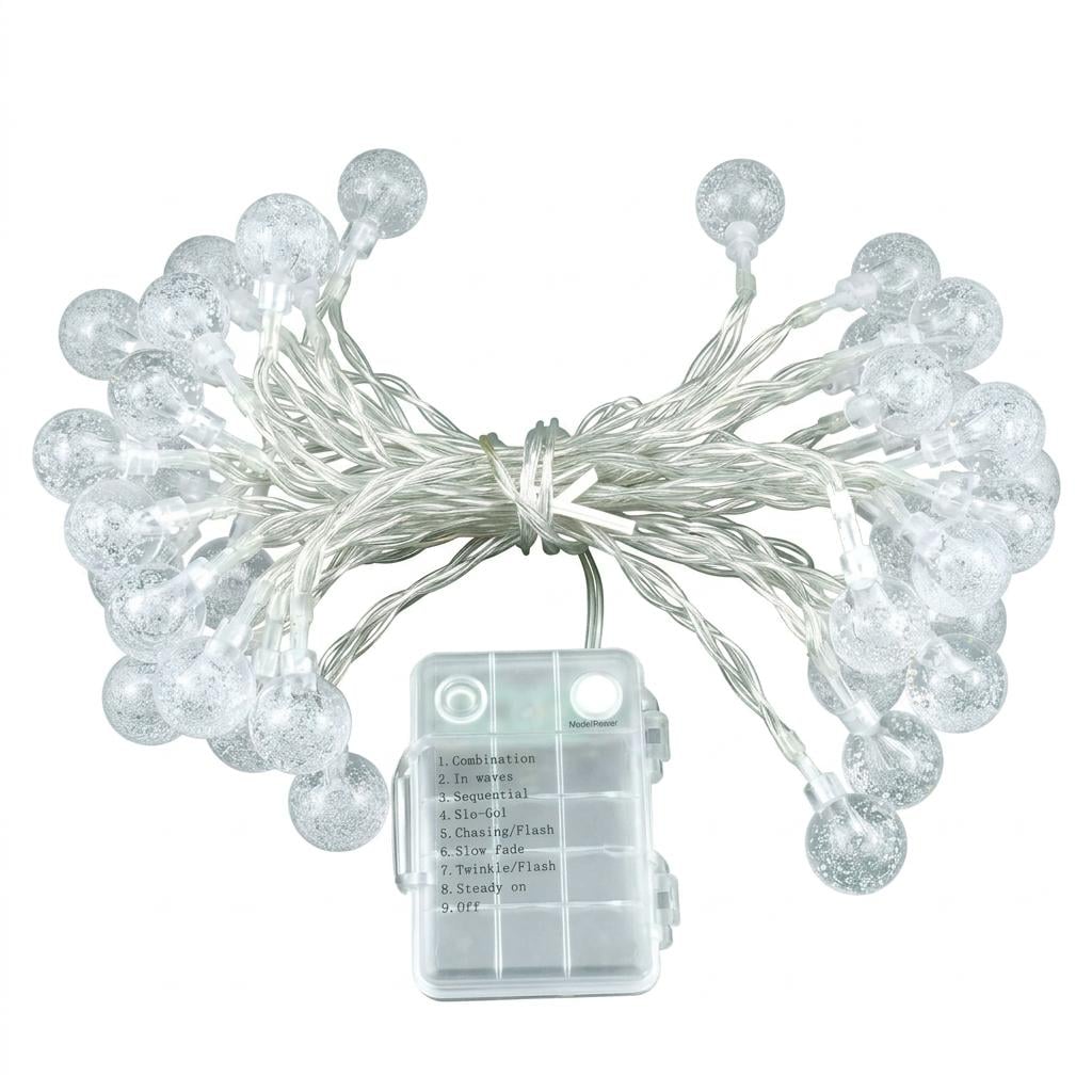 Гирлянда Bubble Globe 50 LED тепло-белый на батарейках