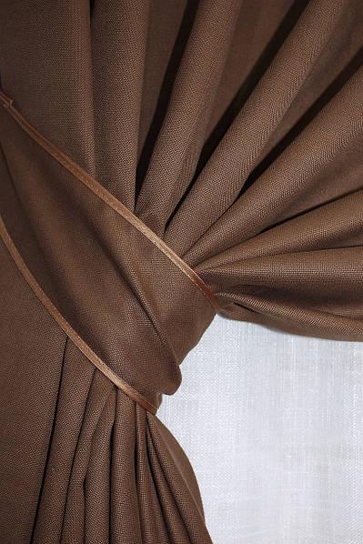 Комплект штор Petek микровелюр 1,5х2,7 м 2 шт. Коричневый - фото 6