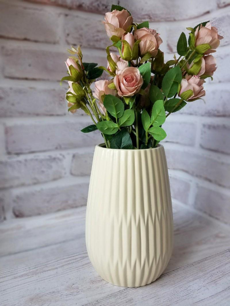 Ваза керамічна Віола 23 см Капучино