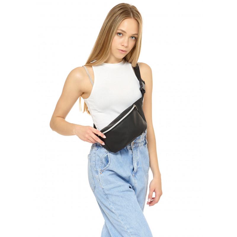 Сумка бананка на пояс Sambag Tirso MSSP 31x12x5 см Черный