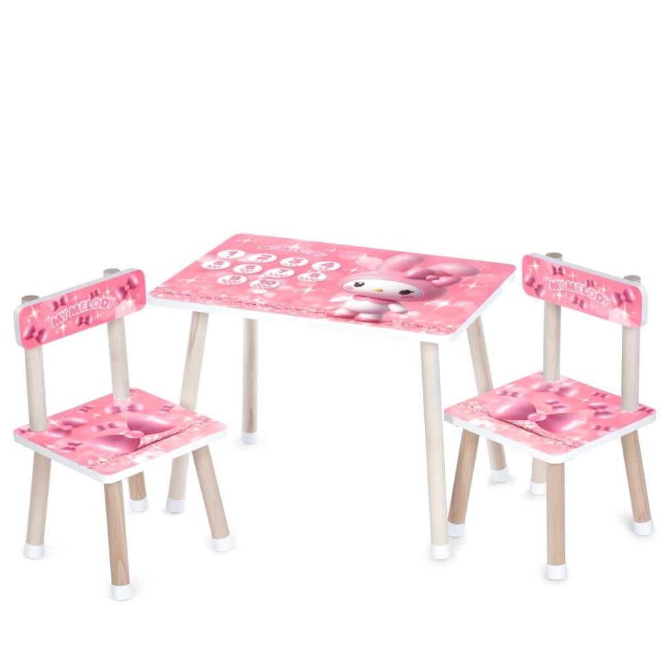 Стол детский Bambi дерево 60х40 см Розовый (KL-154-R-158)